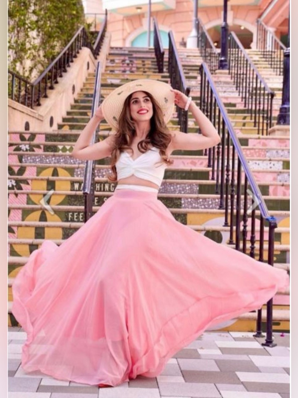 Chicwish Pink Flowing Maxi Skirt